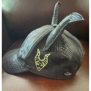 Disney Villains Maleficent Faux Snakeskin Horns Baseball Hat Black RN115665